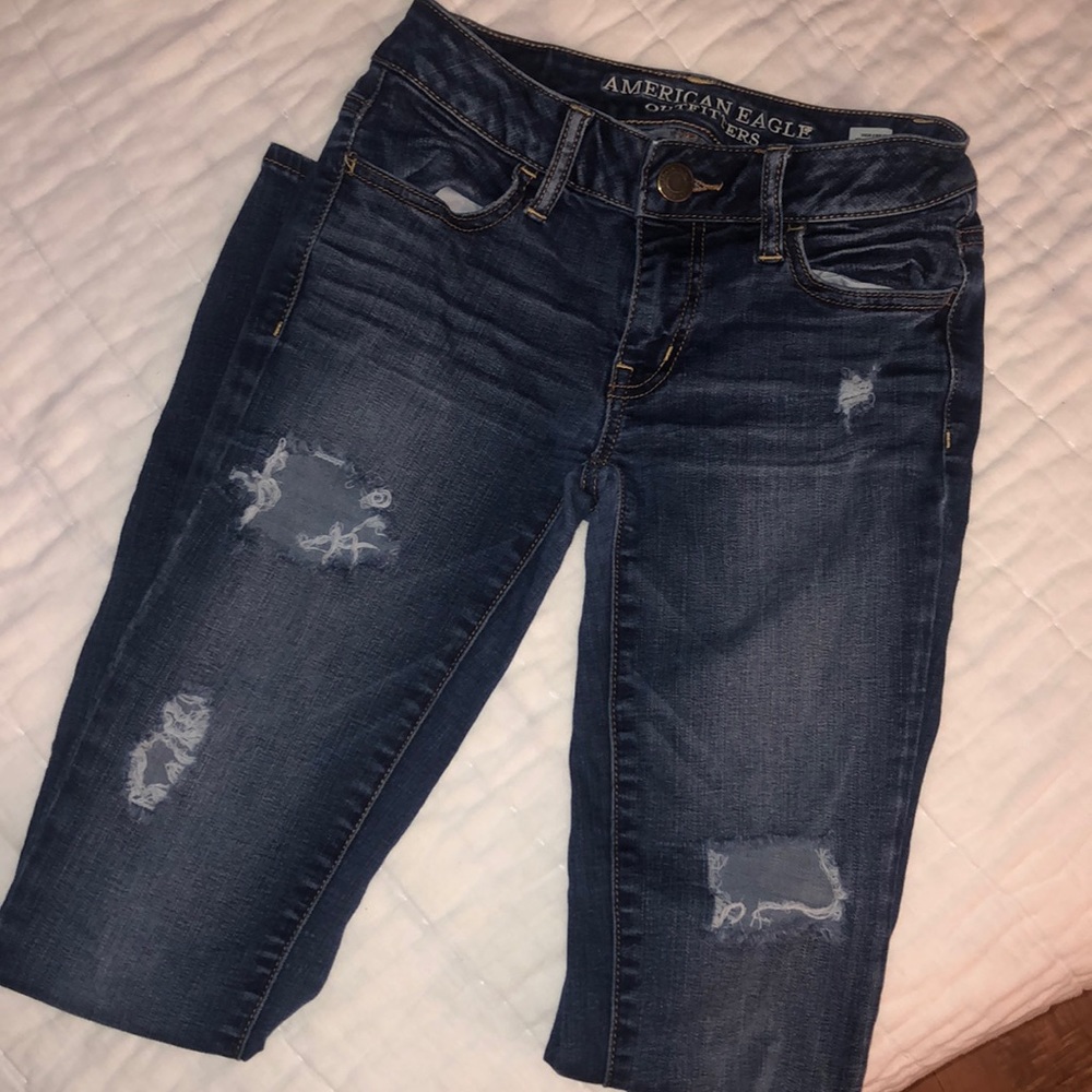 American Eagle Distressed Jean Jegging size 0